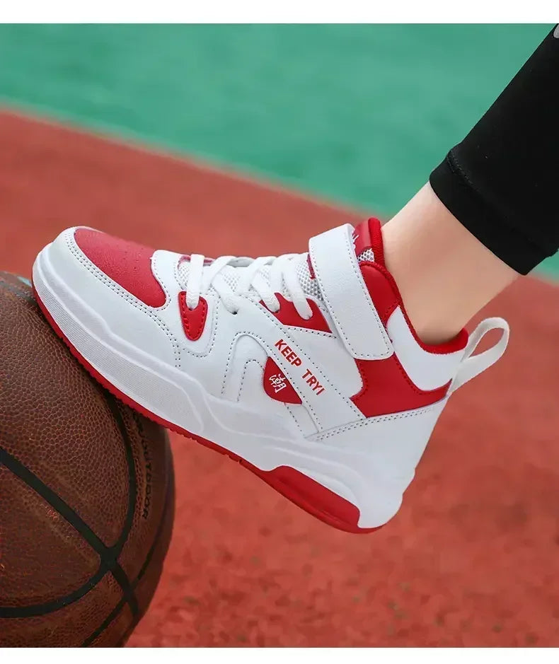 Children Basketball Kids Shoes New Children Sneakers Child Shoes High-Quality Durable Light Breathable Soled Anti-Slip Trainer