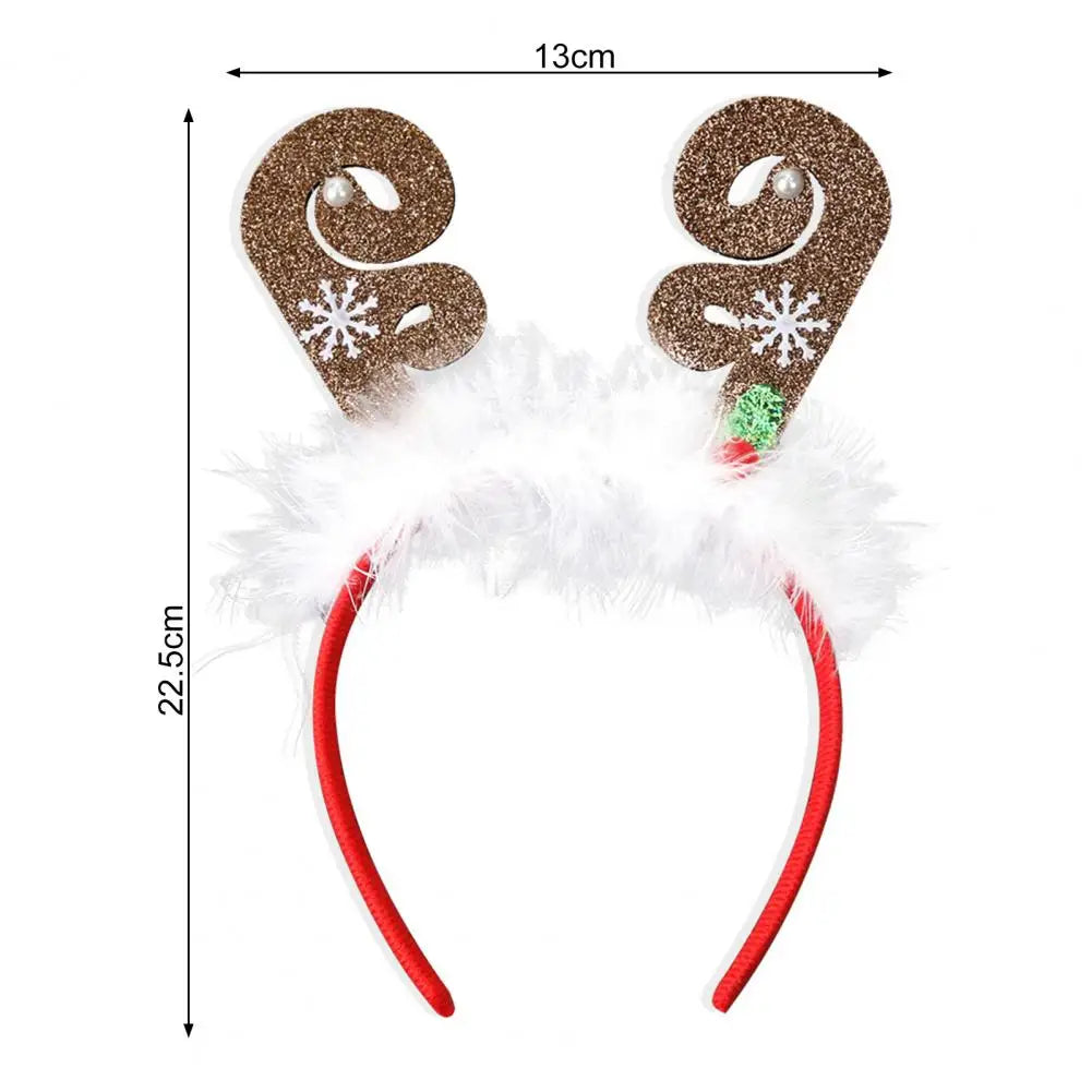 Christmas Headbands Snowman Reindeer Antler Headband Santa Hat Antlers Hair Hoop Plastic Festive Holiday Headbands