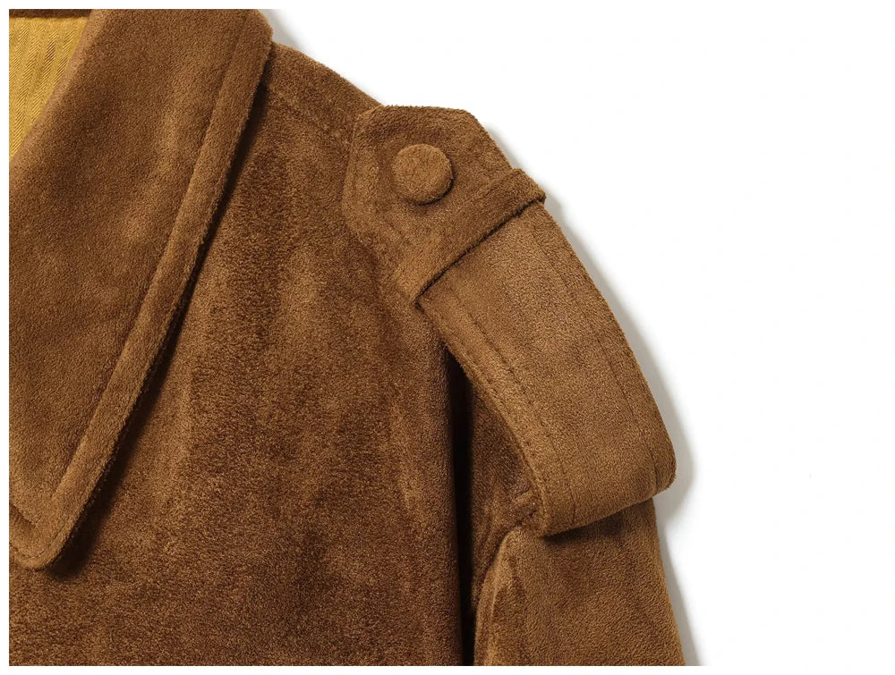 Women's Jacket 2025 New Fashion Autumn Winter Vintage Suede Jacket for Women Casual Chic Ladies Coat