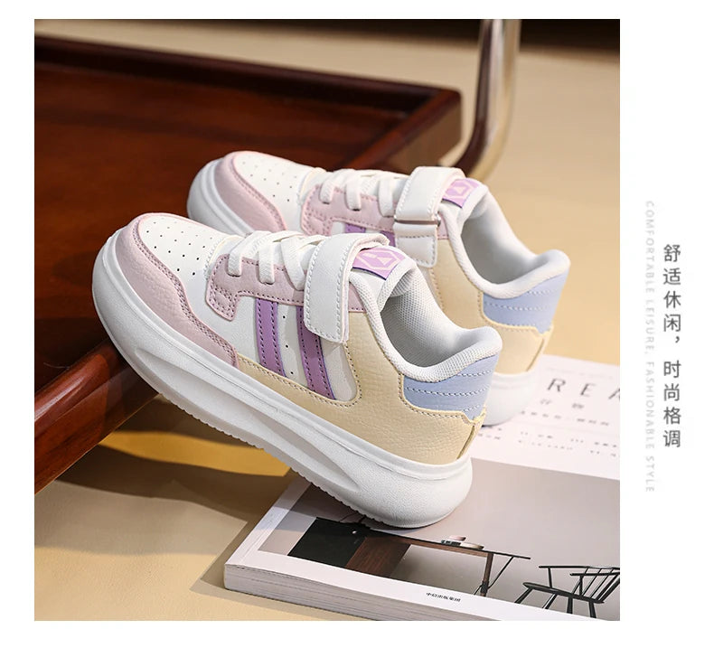 Children's Sneakers Kids Fashion Design Black White Non-slip Casual Shoes for Boys Girls Breathable Sneakers Toddler Outdoor