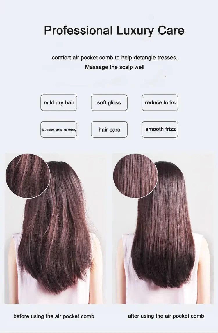New Girls Hair Comb Scalp Massage Airbag Hairbrush Wet Curly Detangle Brush For Salon Hairdressing Styling Tools For  Women