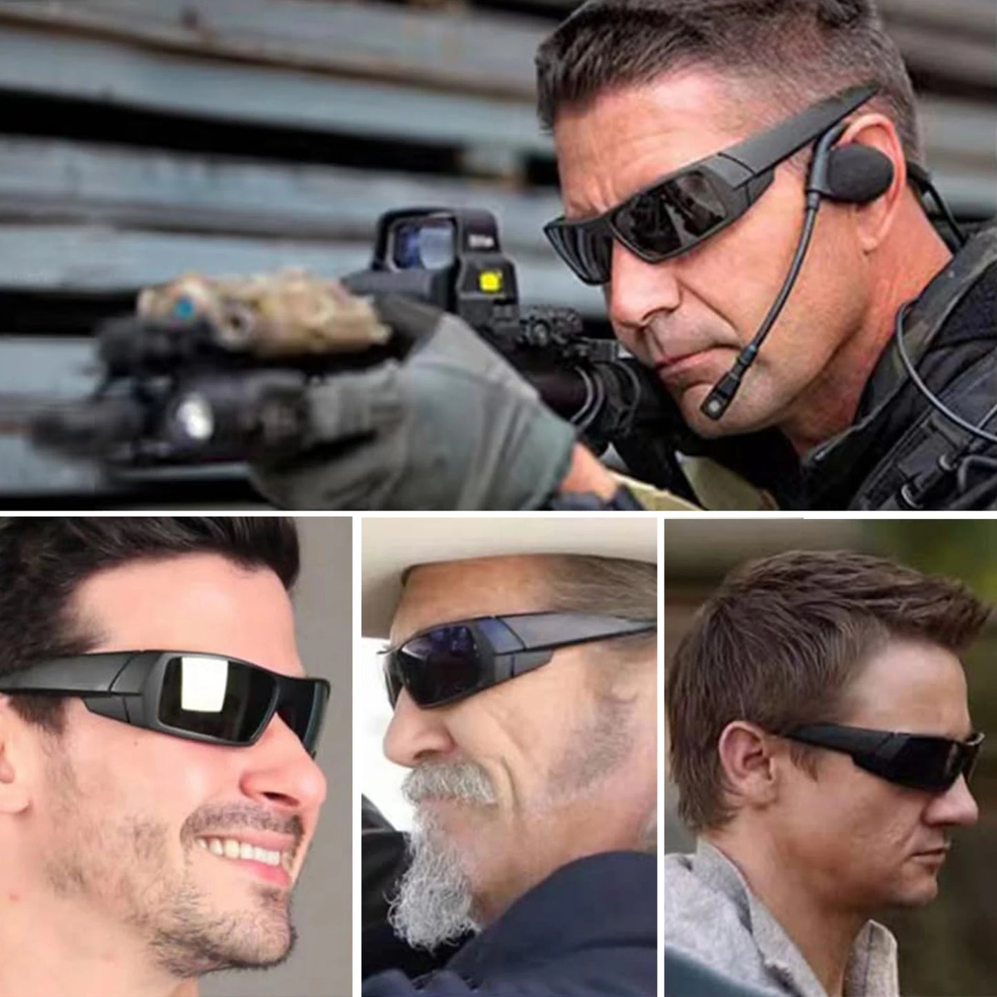 Polarized Sunglasses for Men Womens Sports Men's Sunglasses Trendy Retro Rectangular Wrap Around Vintage UV400 Eye Protection