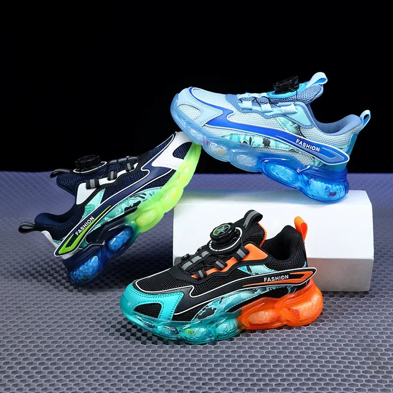 New Summer Children Sneakers Breathable 5-16Years Boys' Running Shoes New Swivel Buckle Kids Sport Shoes Outdoor Casual Trainers