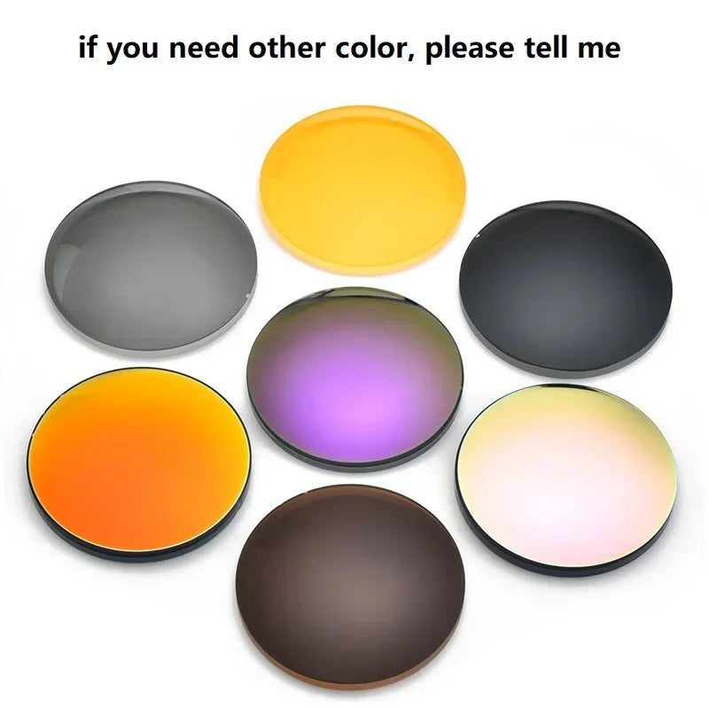 Polarized Sunglasses Prescription Lens 1.56 1.61 1.67 Aspheric Sun Glasses Lenses Myopia Optical UV400 Mirror Colourful Coating