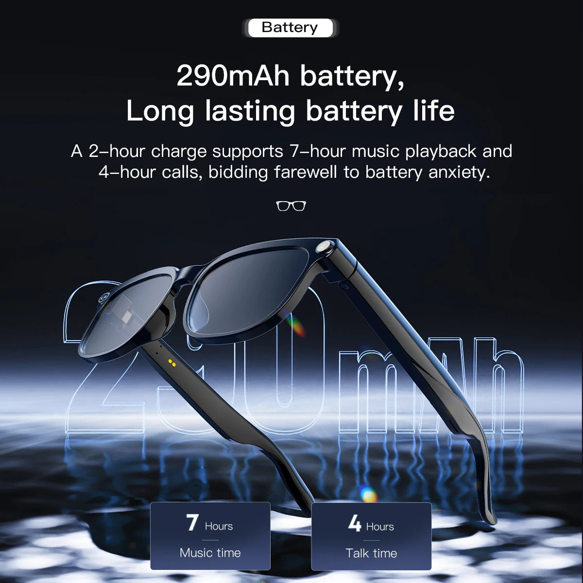 2025 800W Camera Smart Glasses  AI Translation ChatGPT Voice Assistant BT Call Music Earphones Video Recording for iPhone Xiaomi