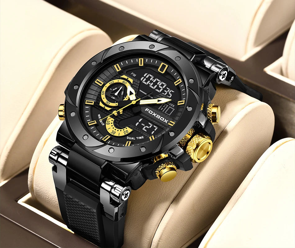 LIGE Top Brand Men Digital Watch Military Watches Fashion Sports Waterproof Dual Display Quartz Wristwatches Relogio Masculino