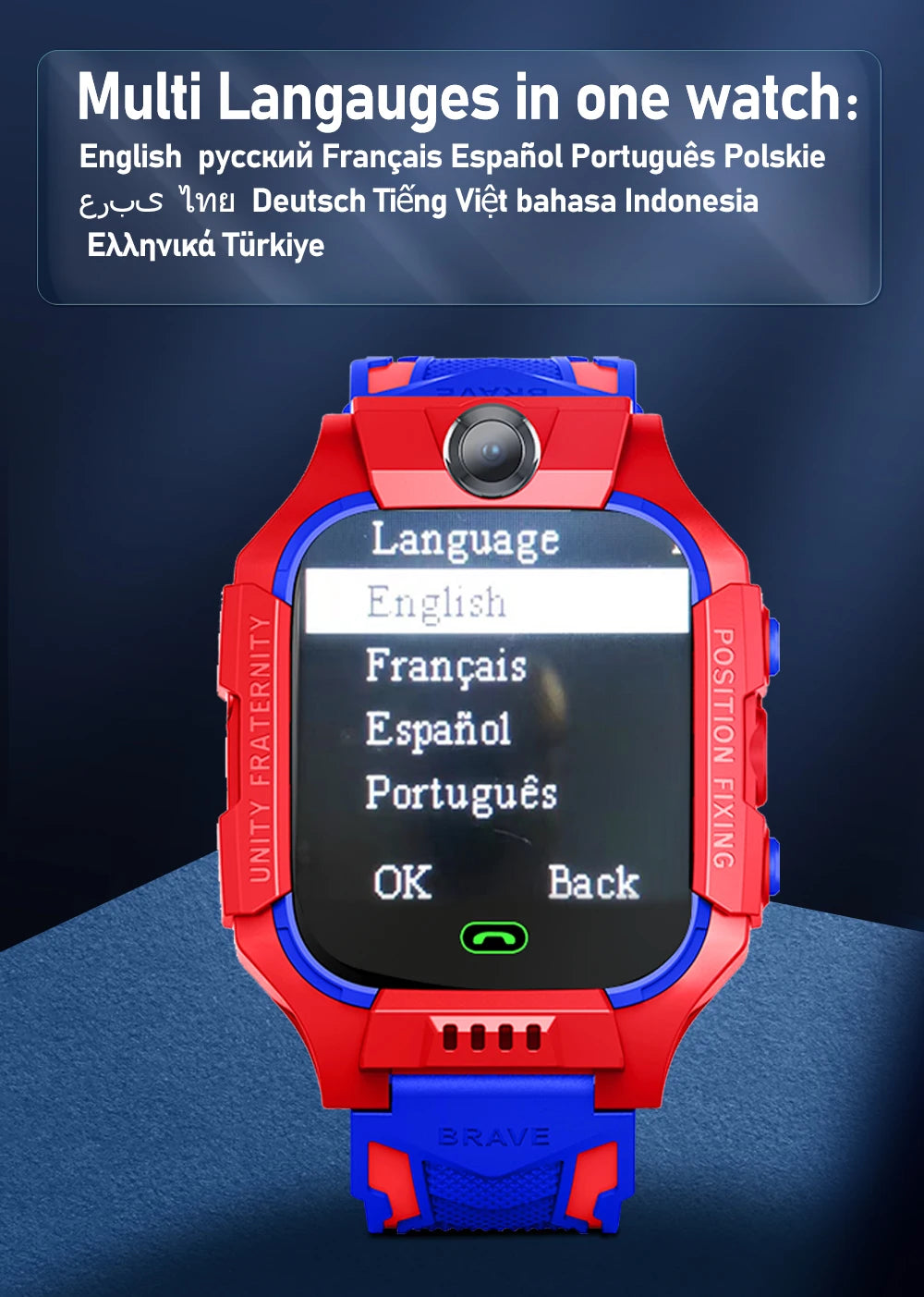 Smart Watch Kids 4g Sim Card SOS Tracker Call Phone Camera Voice Chat Photo Children Smartwatch Camera Boys Girls Birthday Gifts