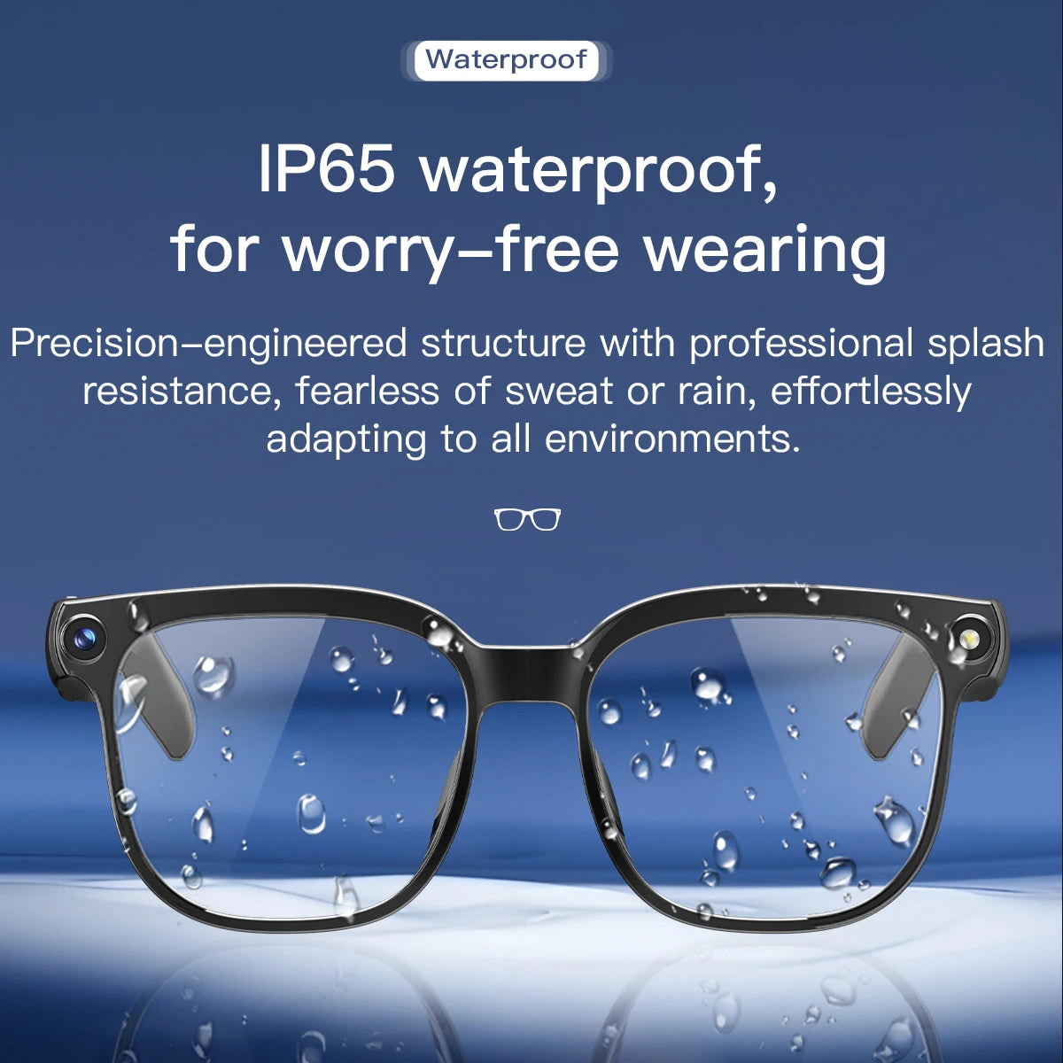 2025 800W Camera Smart Glasses  AI Translation ChatGPT Voice Assistant BT Call Music Earphones Video Recording for iPhone Xiaomi