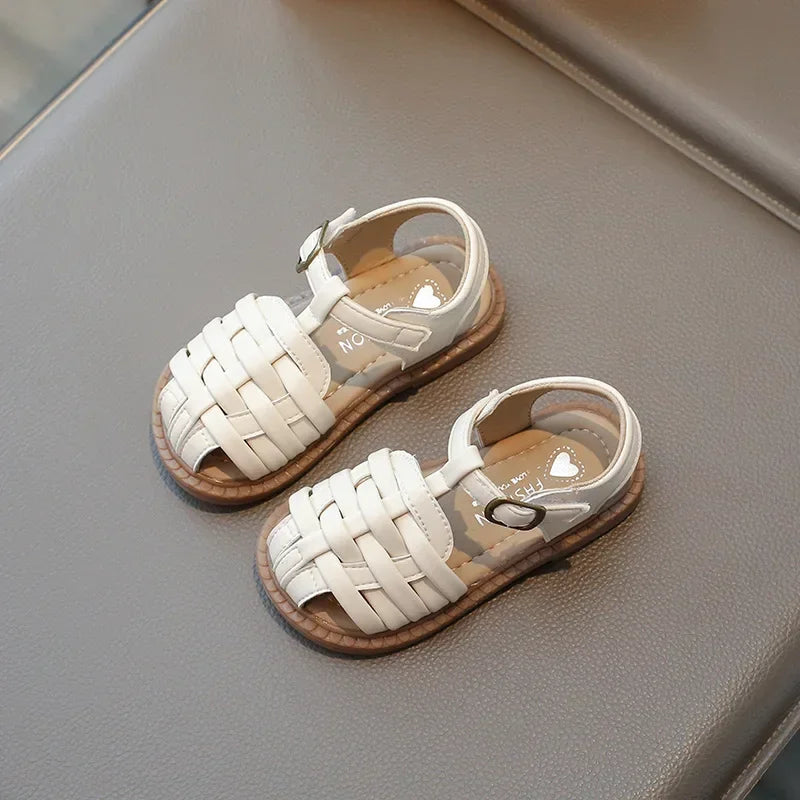 Kids Sandals 2025 Summer Sandals for Boy Fashion Children Cut-Outs Beach Shoes Braided Style Causal Walking Flat Sandals