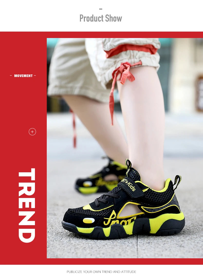 Kids Summer Shoes Kids Sandals Breathable Boys Sandals Soft  Children's Shoes Outdoor Protecting Toes Beach Sandal Water Shoes