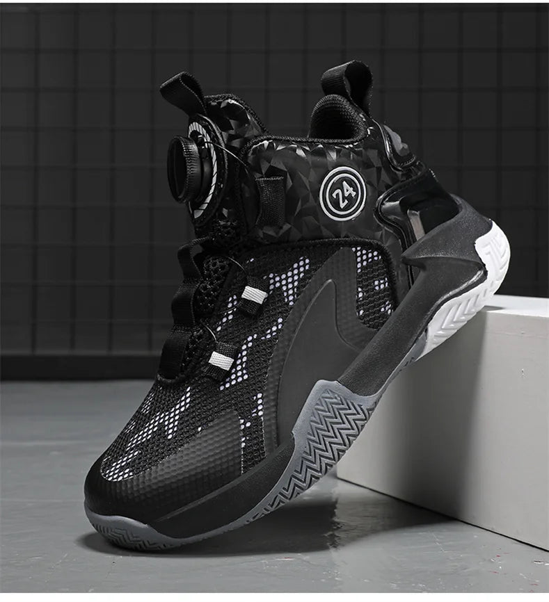 Kids Basketball Shoes Boys Sneakers Non-slip Child Trainer Basket Shoes Outdoor Children Sport Shoes