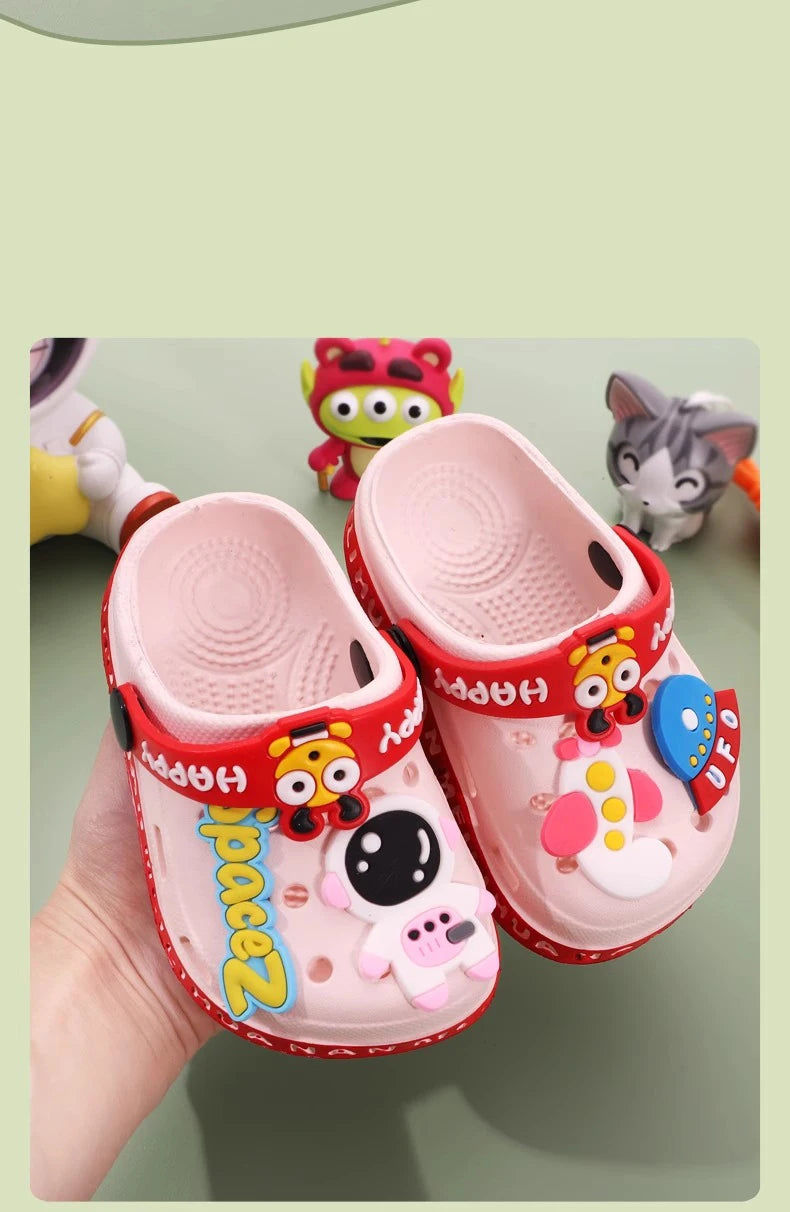 Kids' Sandals Baby & Toddler Slippers for Ages 1-5 Fashionable Breathable Waterproof Hole-Pattern Infant Clogs