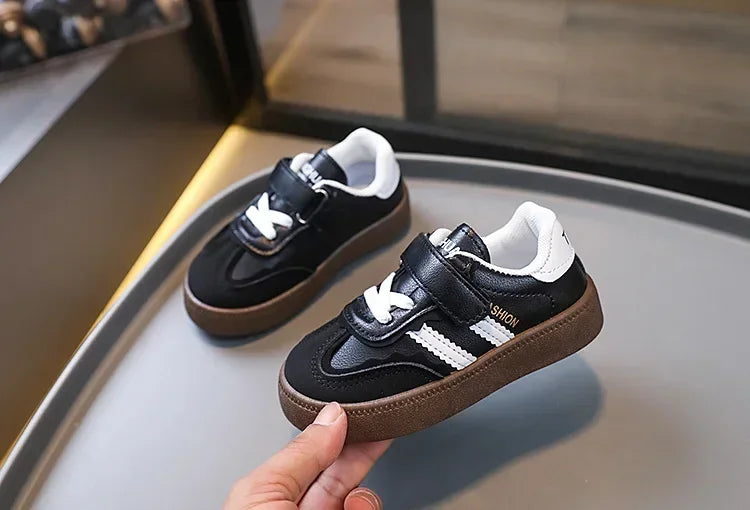 Kids Sneakers Lightweight Children's Shoes Spring Autumn Non-slip Sole Casual Shoes PU Leather Upper Boys Girl Sneakers 3 Color