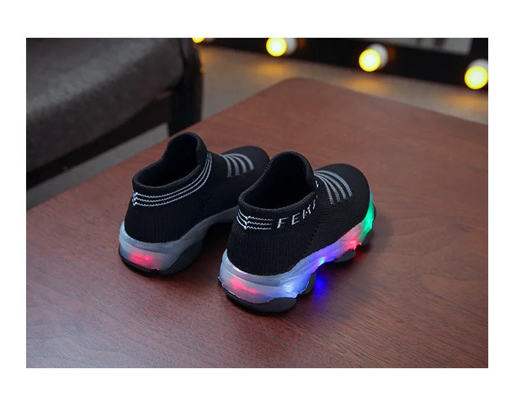 Kids Casual Sneaker Kids Shoes for Girl  LED Light Shoes Sports Shoes Luminous Socks Shoes Cozy Young Children Boys Shoes Tennis