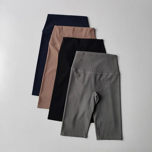 Women Shorts Sports For Women New Cycling Ribbed Jogging Fitness High Waist Push Up Gym Shorts Leggings  Yoga Shorts Short Pants