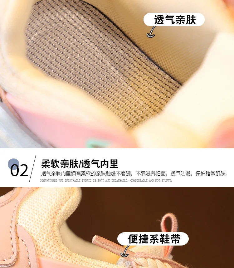 Zapatos 2025 Autumn New Kids Sneaker Simple Versatile Girls' Casual Shoes Comfort Non Slip Child Board Shoes Zapatillas De Mujer