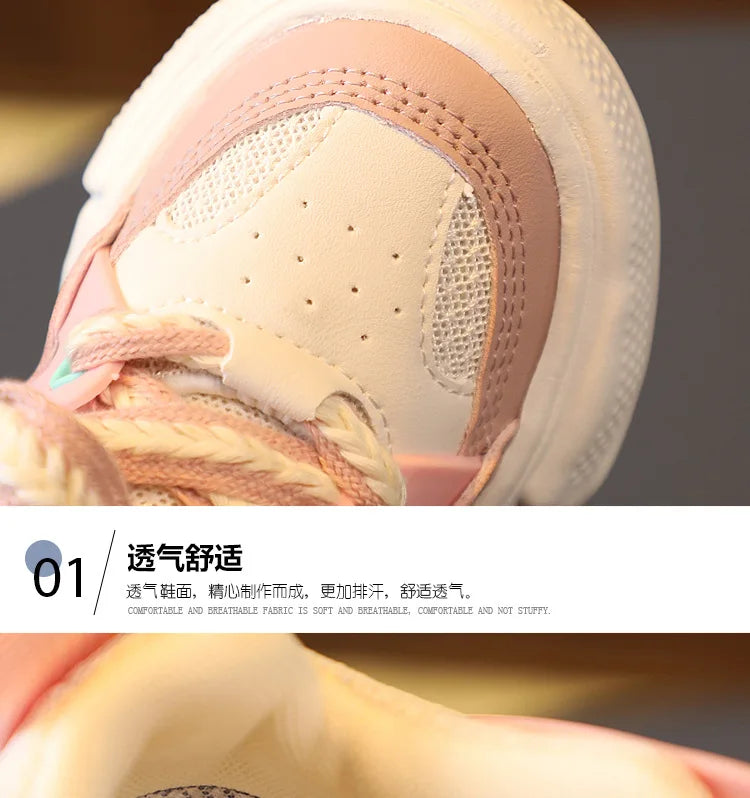 Zapatos 2025 Autumn New Kids Sneaker Simple Versatile Girls' Casual Shoes Comfort Non Slip Child Board Shoes Zapatillas De Mujer