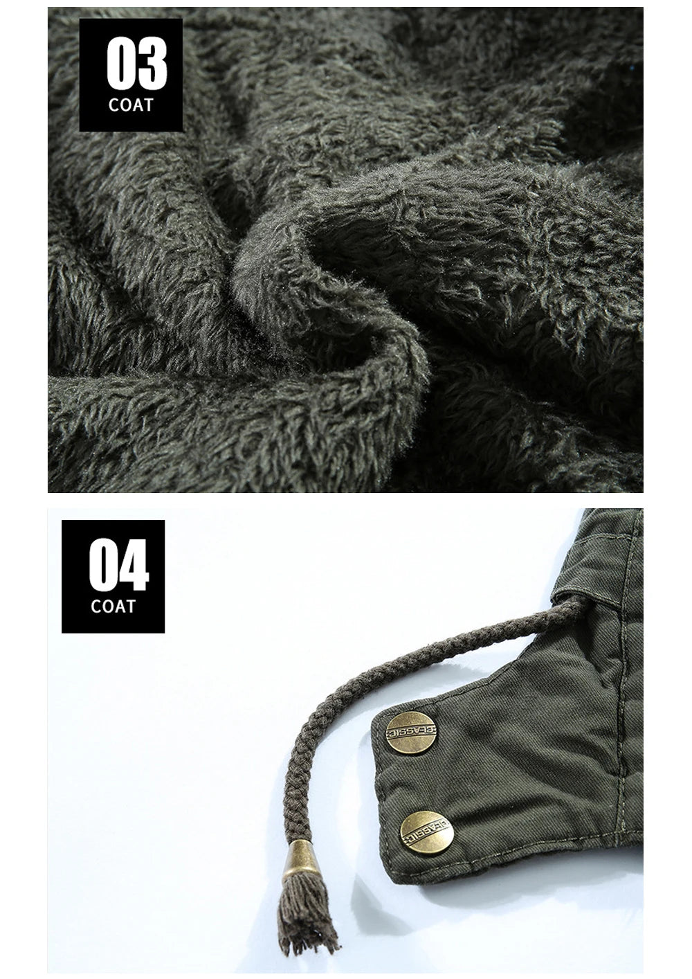 2025 Winter Men Jackets Fleece Warm Winbreaker Cotton padded Jackets Male Thicken Military Thermal Hooded jackets Clothing