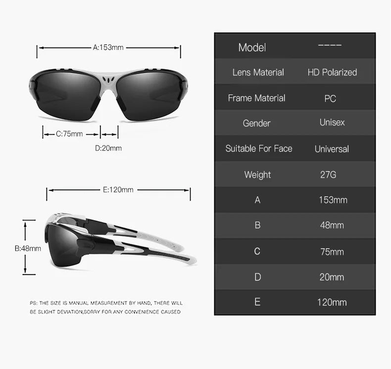 Polarized Sunglasses Men Women Sports Sunglasses Goggles Cycling Glasses Outdoor Sports Motorcycle Running Fishing
