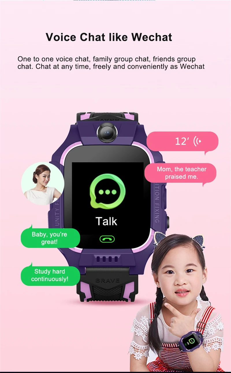 Smart Watch Kids 4g Sim Card SOS Tracker Call Phone Camera Voice Chat Photo Children Smartwatch Camera Boys Girls Birthday Gifts