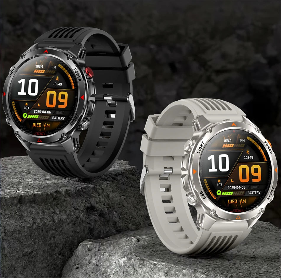 New Military GPS Sports Smart Watch Men Support GNSS Swim 3ATM Waterproof Compass Altimeter BT Call Outdoor Sports Smart Watch