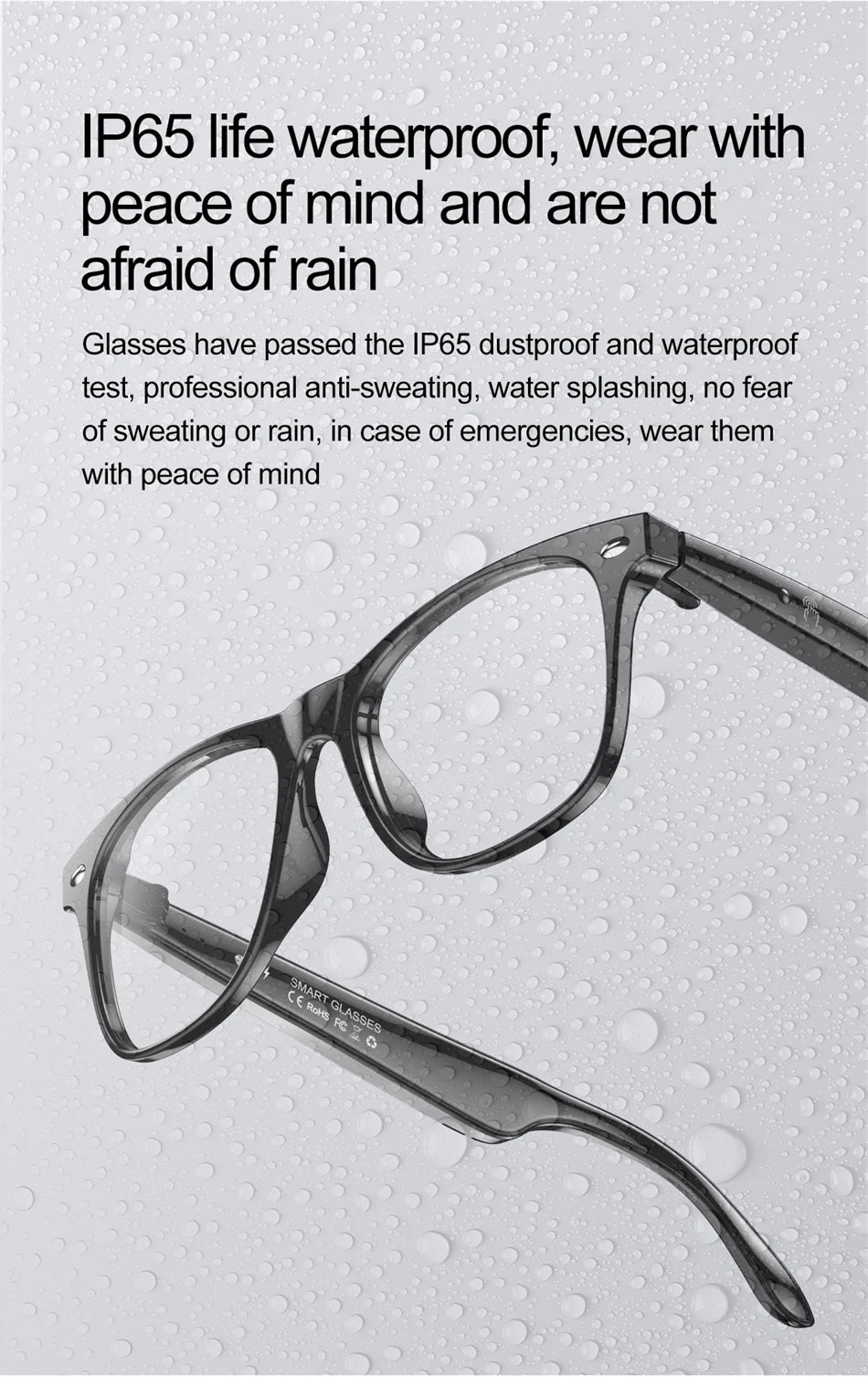 2025 New Smart Glasses Men 163 Online Language Al Intelligent Translation Anti-blue Lenses Wireless Call Voice Assistant Glasses