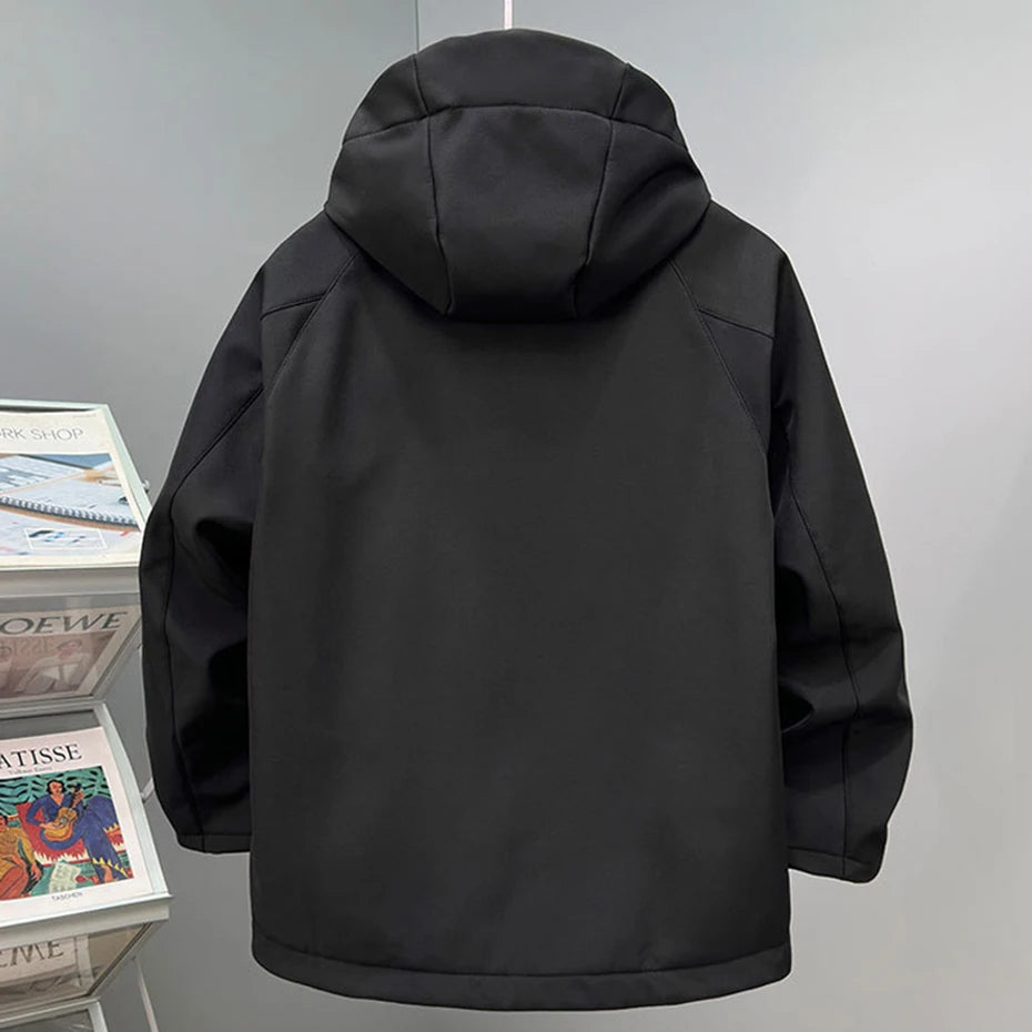 13XL 12XL Men Jackets Soft Shell Coats Autumn Winter Fleece Hooded Windbreaker Man Big Size 11XL 10XL Jackets