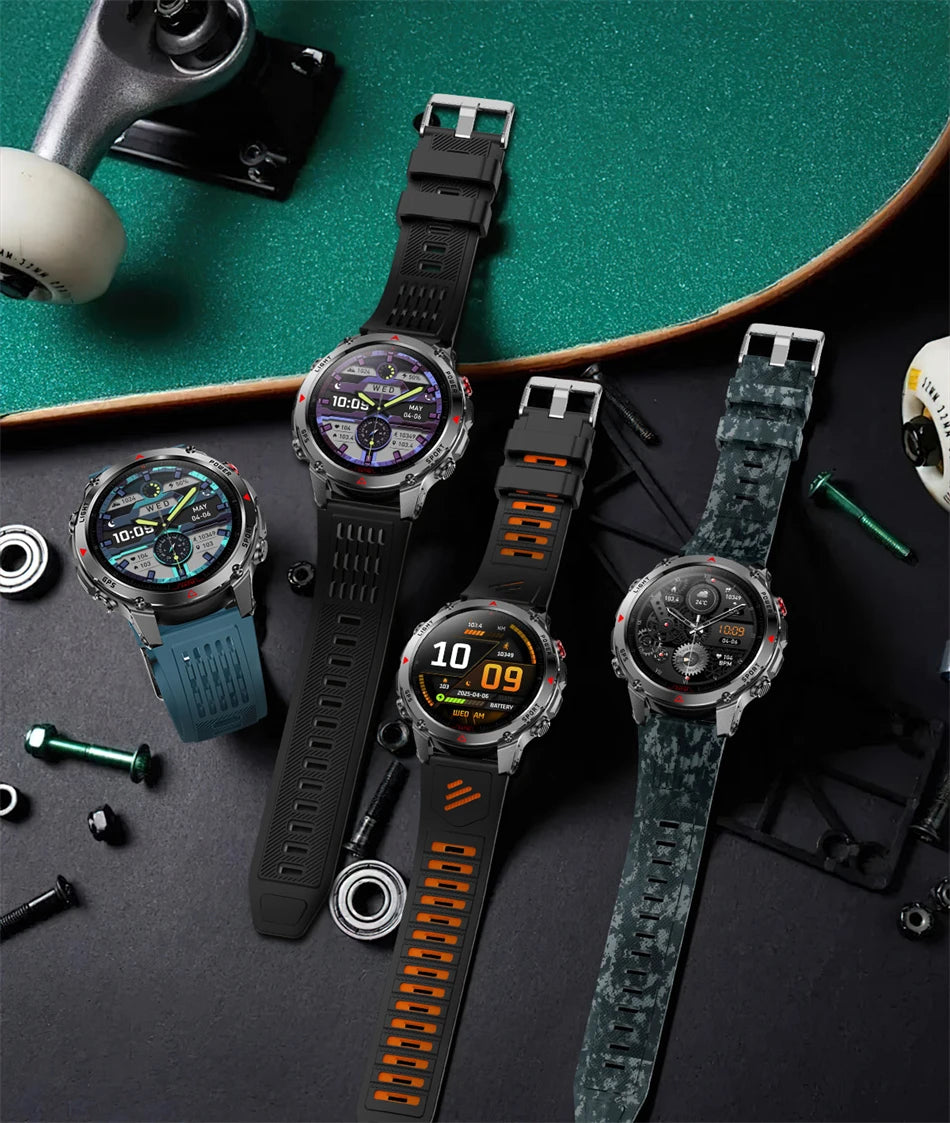 New Military GPS Sports Smart Watch Men Support GNSS Swim 3ATM Waterproof Compass Altimeter BT Call Outdoor Sports Smart Watch