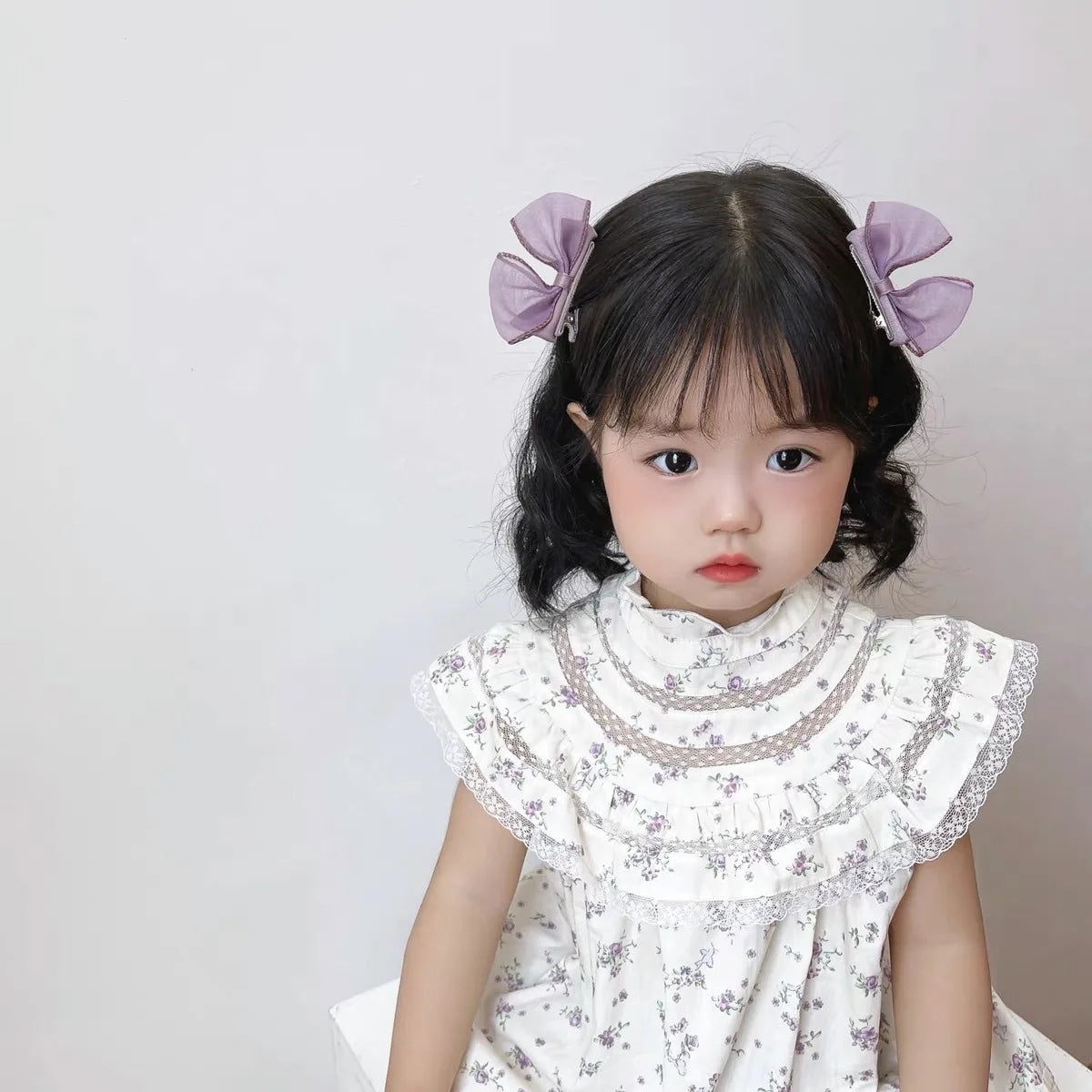 2PCS New Lovely Stereoscopic Bowknot Kids Hairpins Baby Hair Clips Headdress Girls Hair Accessories Children Headwear