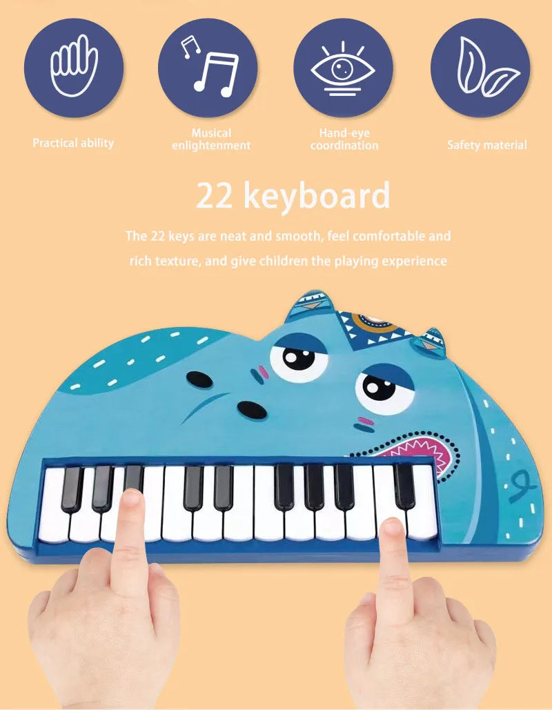 Kids Piano Keyboard Toy Children's Electronic Musical Instrument Multi-Functional Animal Piano Keyboard Early Education Toys