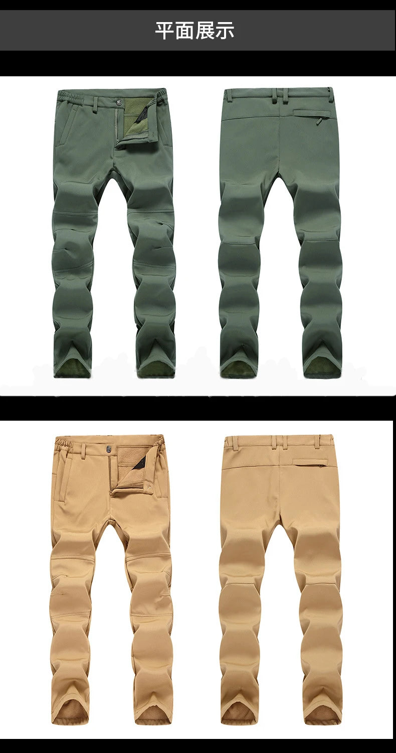 Fleece Autumn Military Men Jacket Waterproof Suit Fishing Warm Hiking Men Tracksuits Set for Men Jackets Suits Thermal Winter