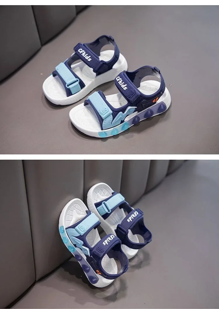 Kids Sandals for Boys Girls Soft Beach Shoes Breathable Summer Sandals for Toddlers Children Non-Slip Outdoor Play Shoes