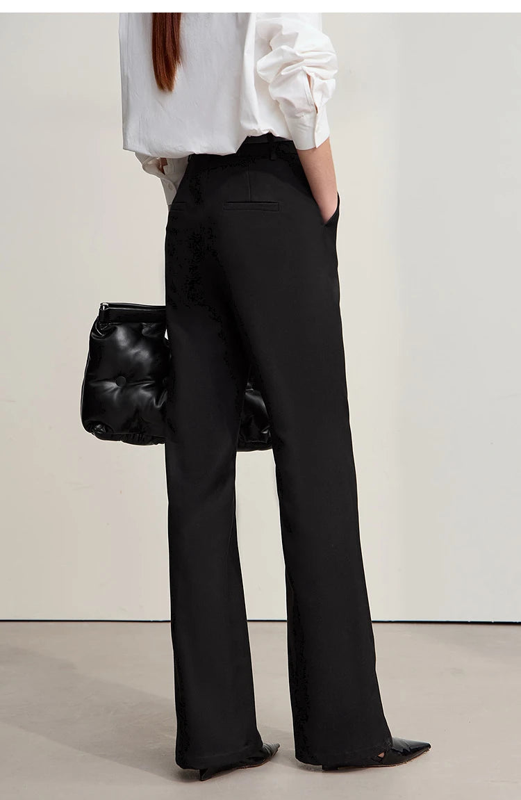 Amii Minimalist Women Pants 2025 Winter New Commuting Versatile Woman Clothes Casual Solid Color Straight Trousers 12544139