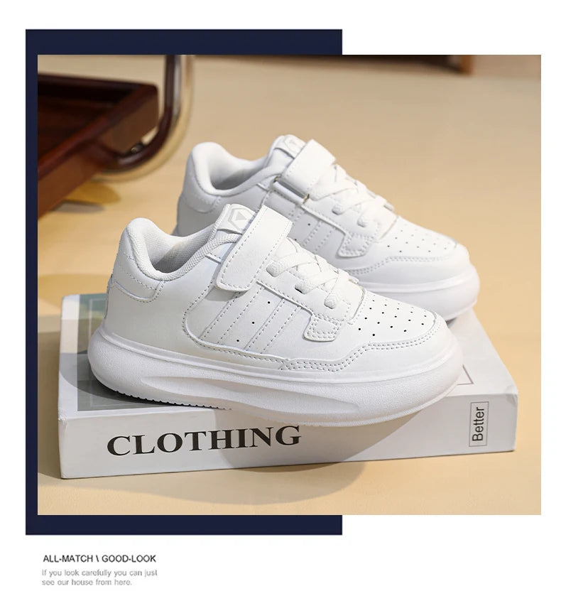 Children's Sneakers Kids Fashion Design Black White Non-slip Casual Shoes for Boys Girls Breathable Sneakers Toddler Outdoor