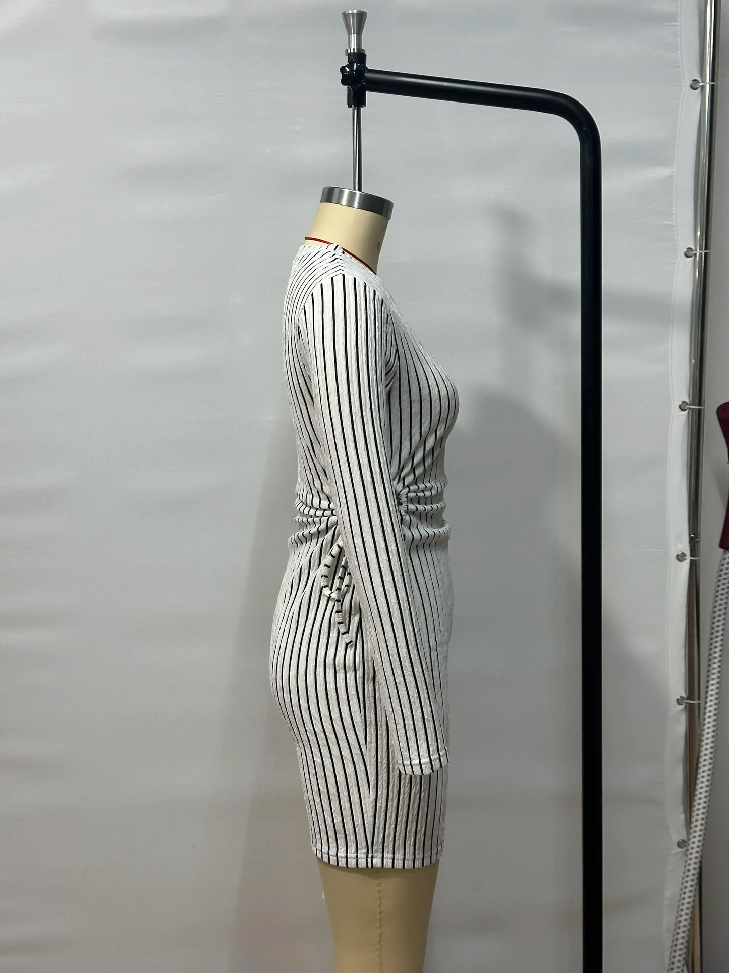 Dresses for Women 2025 Fashion O-Neck Package Hip Women Dress Slim Long Sleeve Striped Dress Women Vestidos De Verano Mujer Q24