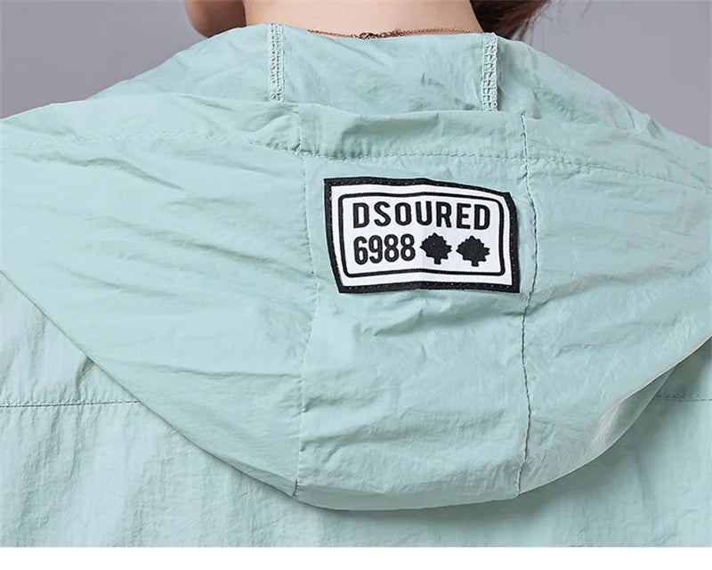 2025 New Summer Women Jacket Waterproof Sun Protection Clothes Thin Lightweight Jacket Women Quick Dry Sport Coat Windbreaker
