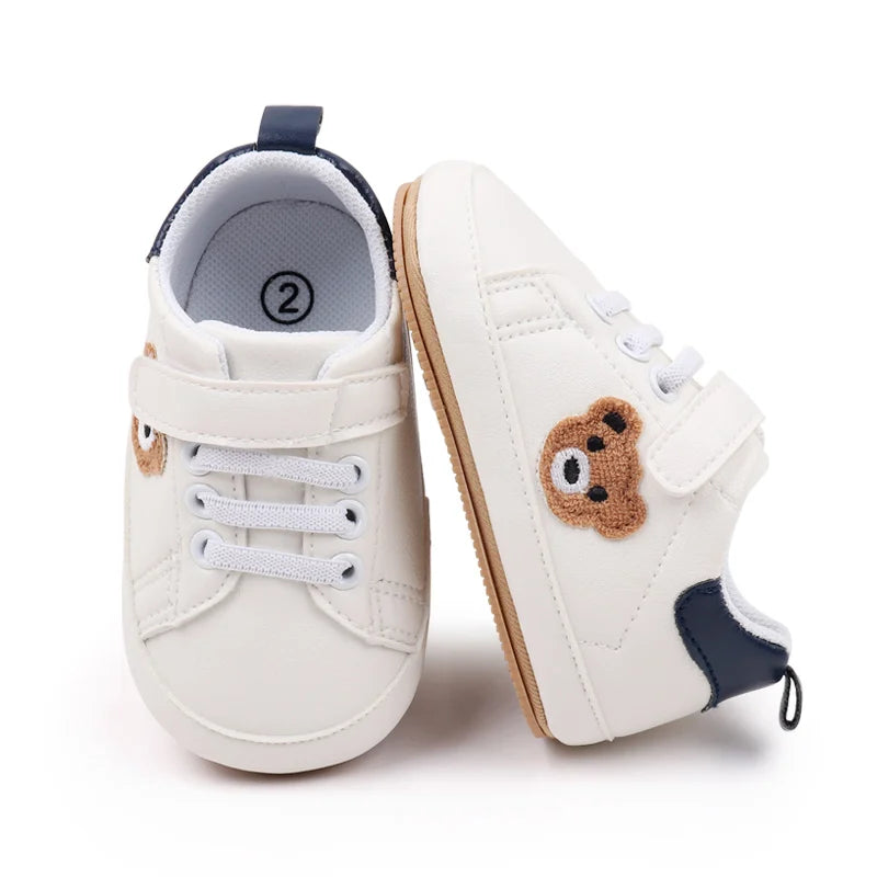 Baby Sneaker 0-9-18 Months Toddler Prewalking Shoes Sport Outdoor Style Spring and Autumn 2024 New Fashion TPR Sole PU BMB3134