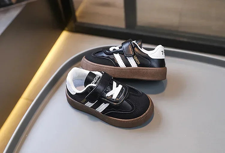Kids Sneakers Lightweight Children's Shoes Spring Autumn Non-slip Sole Casual Shoes PU Leather Upper Boys Girl Sneakers 3 Color