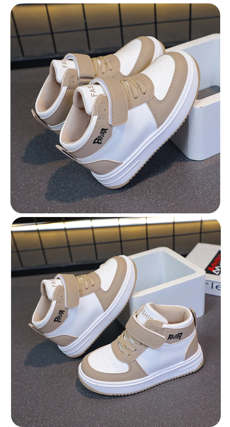 Children's Sports Shoes Spring Autumn New Boys Girls Sneakers Classics High Top Soft Breatheable Fashion Kids Basketball Shoes