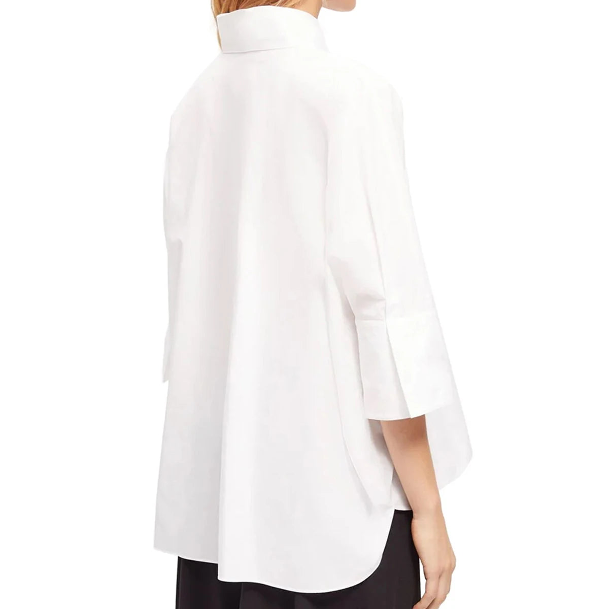 CHCH Women's T-shirt 2025 New White Cotton Top 3/4 Sleeves Simple