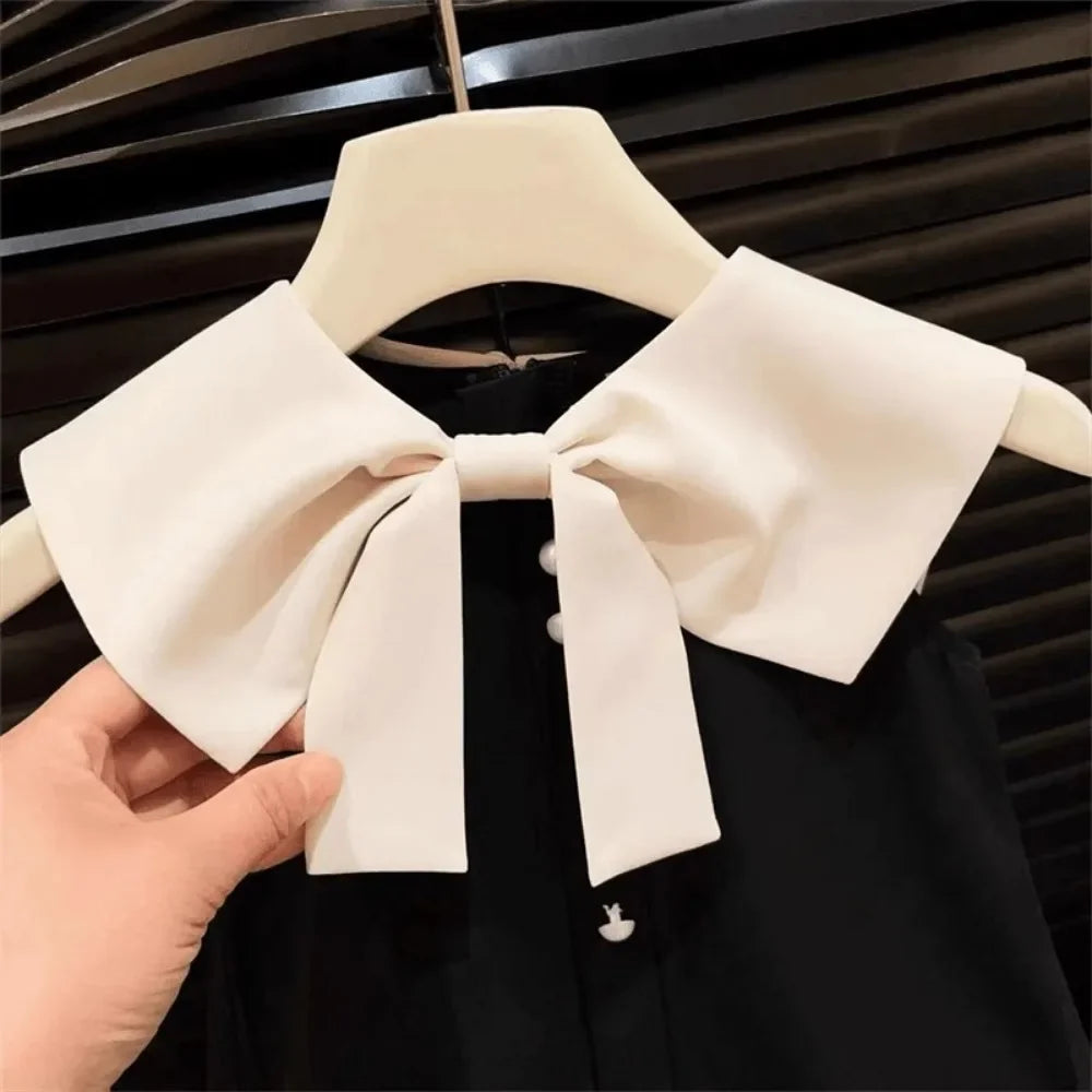 Korean Version Black Sleeveless Kids Clothes Summer New Bow Decoration Girls Dress Birthday Party Princess Dresses 2-7 Years Old