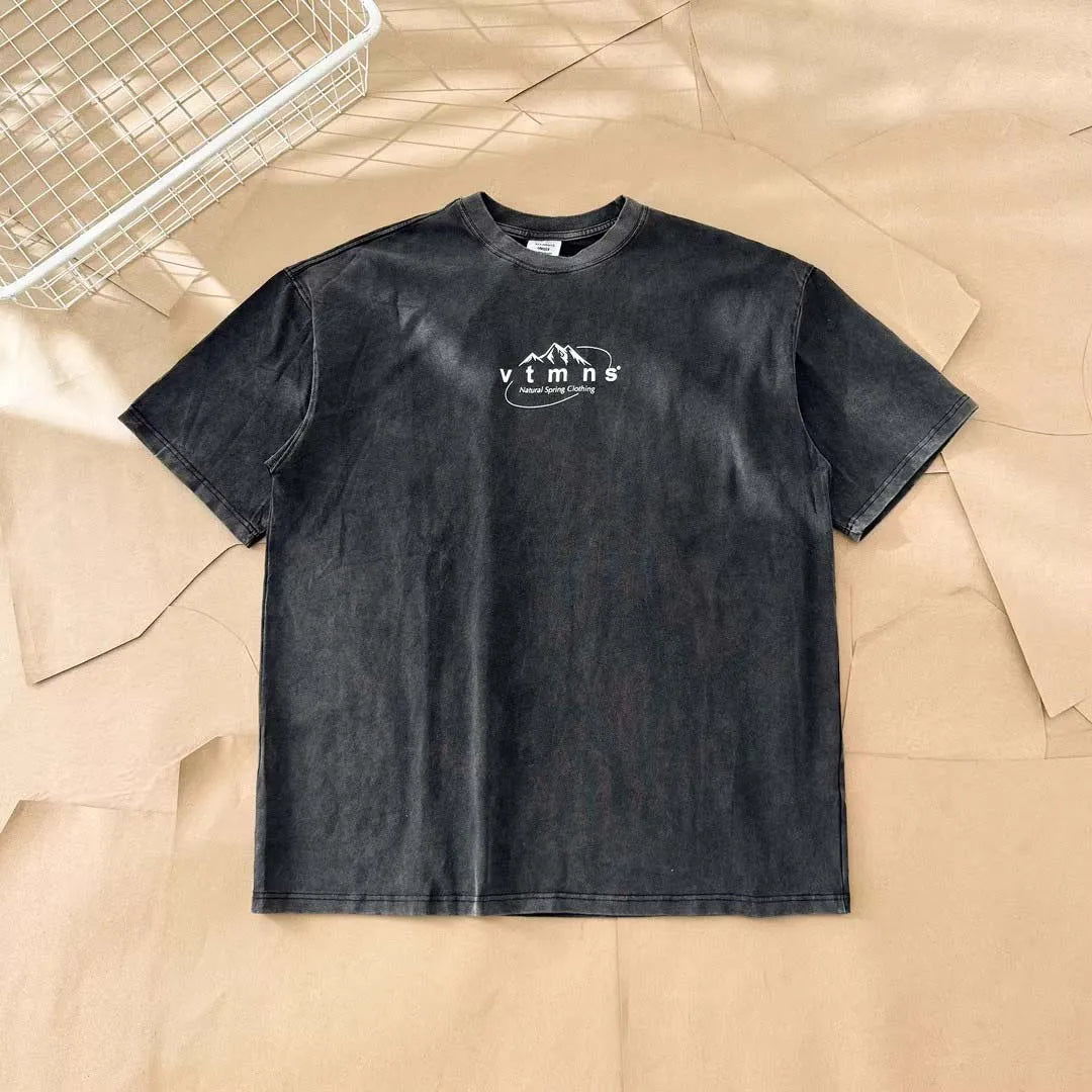 Top Grade LIMITED EDITIONS VT Logo Printed Women Men T shirts Tees Oversized Men Casual Cotton T shirt
