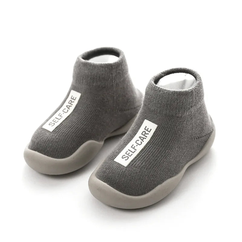 Baby Shoes Toddler First Walkers Infant Boys Girls Kids Rubber Soft Non-Slip Sole Floor Barefoot Casual Shoes Knit Booties