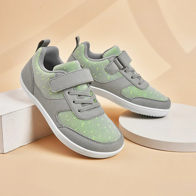 Kids Shoes Wide Toe Barefoot for Children Boys Girls Baby Sneakers Lightweight Hook&Loop Mesh Artificial Infant Toddler Tennis