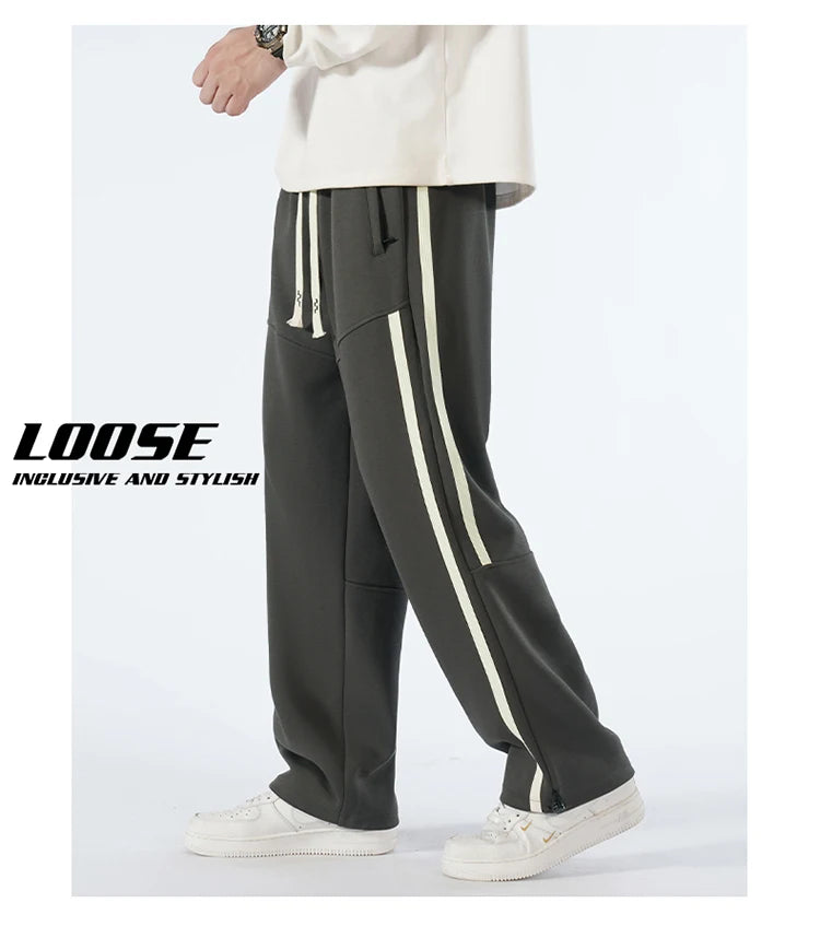 Big Tall Men Pants 200 Cm 190cm Extra Long Length Trouser Male  Straight Leg Sweatpants Winter Autumn Fleece Warm Lengthen 120cm