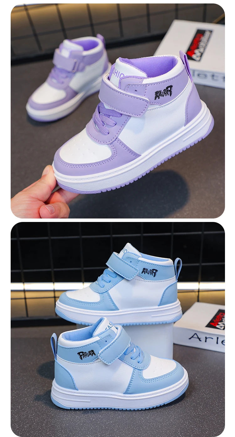 Children's Sports Shoes Spring Autumn New Boys Girls Sneakers Classics High Top Soft Breatheable Fashion Kids Basketball Shoes