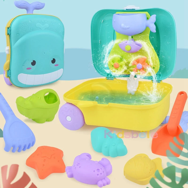 Kids Beach Toys Baby Beach Play Toys Sandbox Kit Summer Toys Beach Accessories Sand Water Game Tools Bath Toy For Baby
