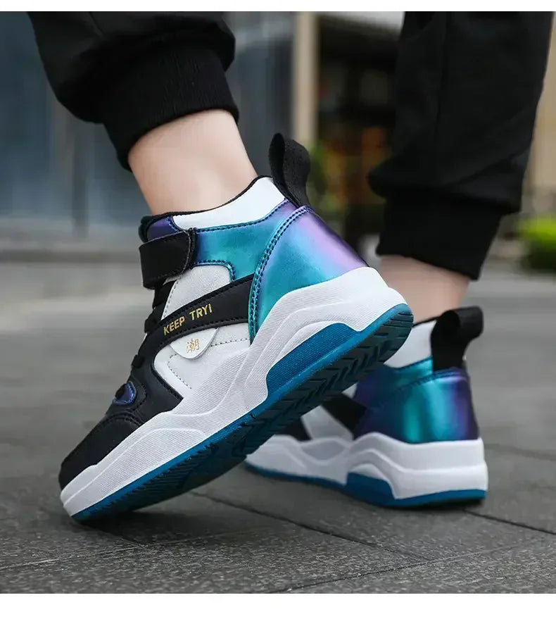 Children Basketball Kids Shoes New Children Sneakers Child Shoes High-Quality Durable Light Breathable Soled Anti-Slip Trainer