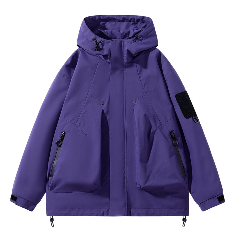 Spring Autumn Casual Jacket Fashion Hiking Men Jackets Men Outdoor Waterproof Windproof Camping Running Hooded Windbreaker Coats