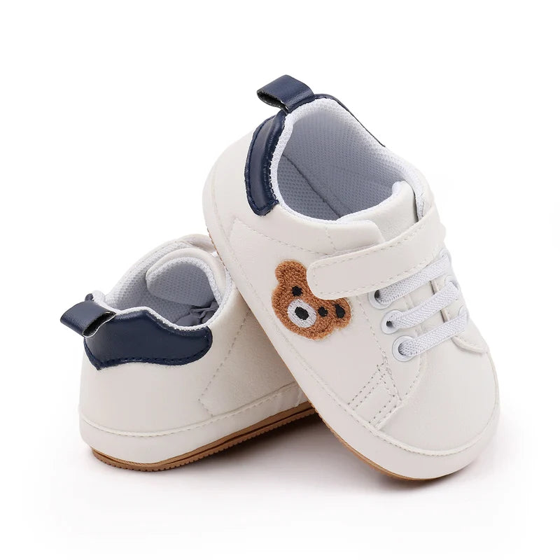 Baby Sneaker 0-9-18 Months Toddler Prewalking Shoes Sport Outdoor Style Spring and Autumn 2024 New Fashion TPR Sole PU BMB3134